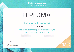 Бронзовый партнер компании «Bitdefender»