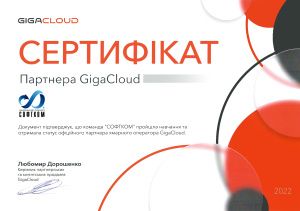 Официальный партнер компании «GigaCloud»